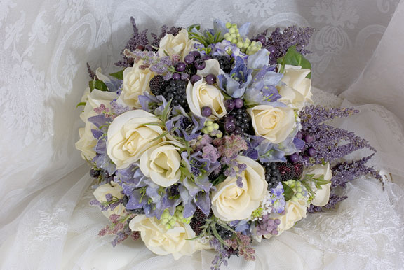 Purple Berry Bouquet by Eileen Williams