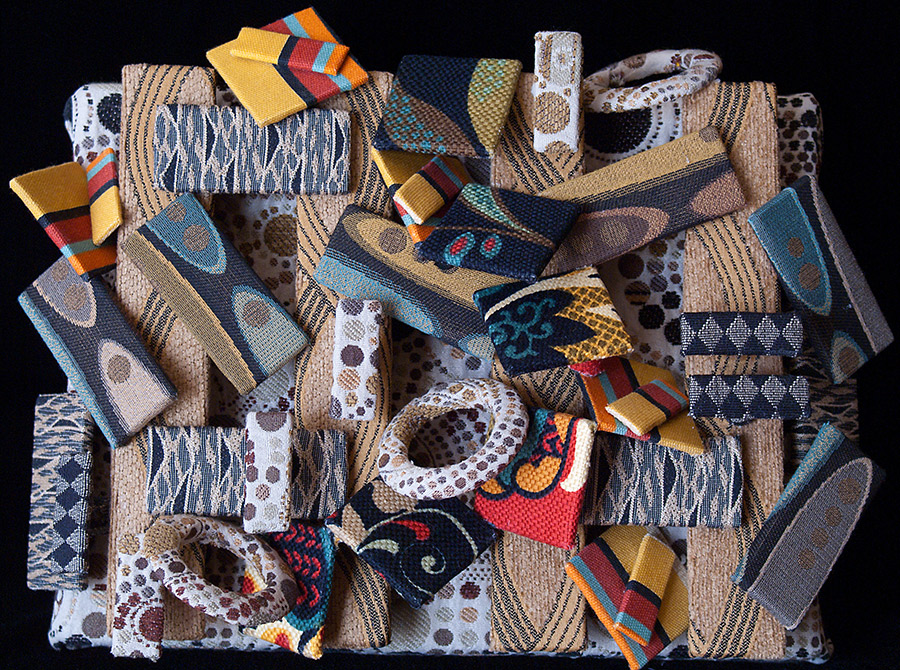 Eileen Williams fabric art 9x12 Series #2