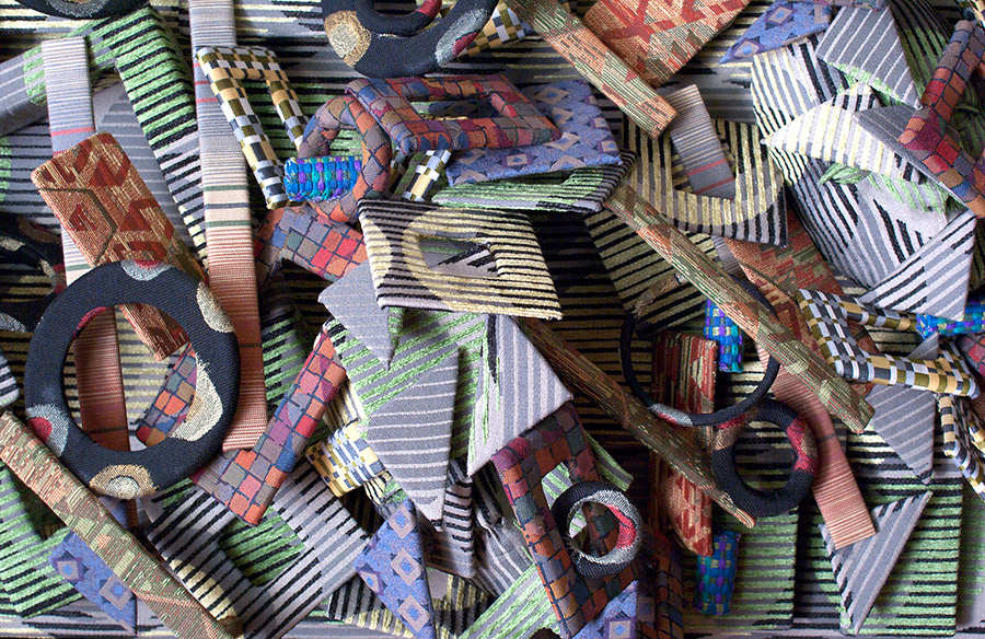 Eileen Williams fabric art  Collision